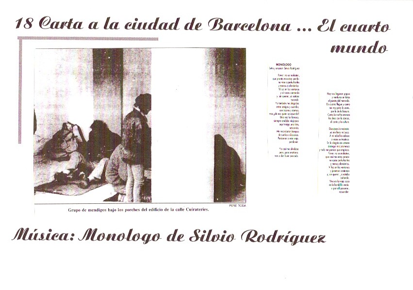 Carta a la ciudad de Barcelona, El cuarto mundo.